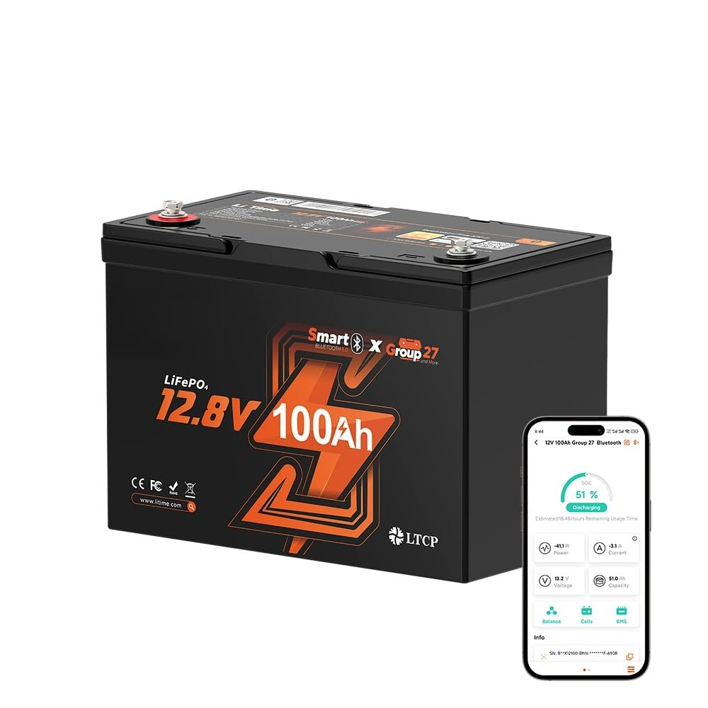 Lifepo4 12V 100Ah Bms Bluetooth - Bateria LiFePO4 12V 100Ah, Bateria de