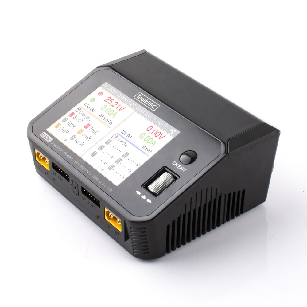 Toolkitrc M6Dac Smart Charger - Carregador Inteligente Duplo Toolkitrc M6DAC 350W