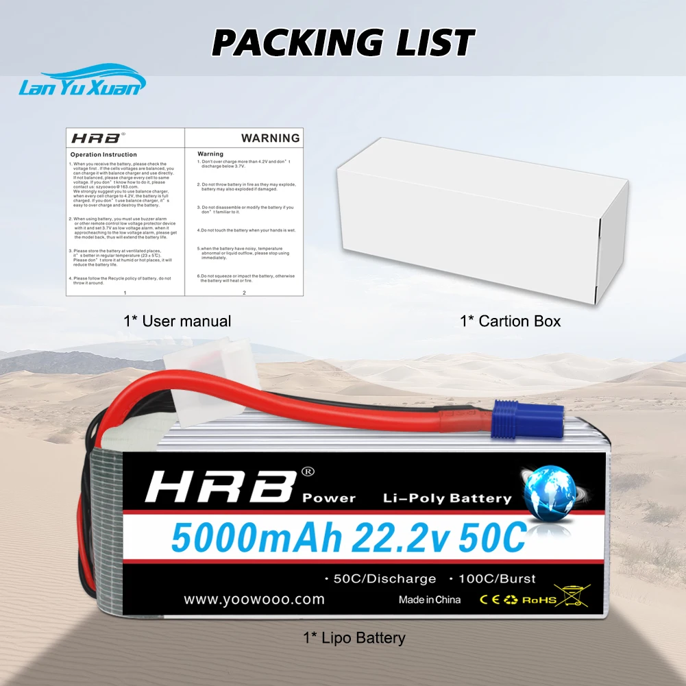 6S Lipo Battery 22.2V 5000Mah - Bateria lipo 2 peças 6s 22.2v