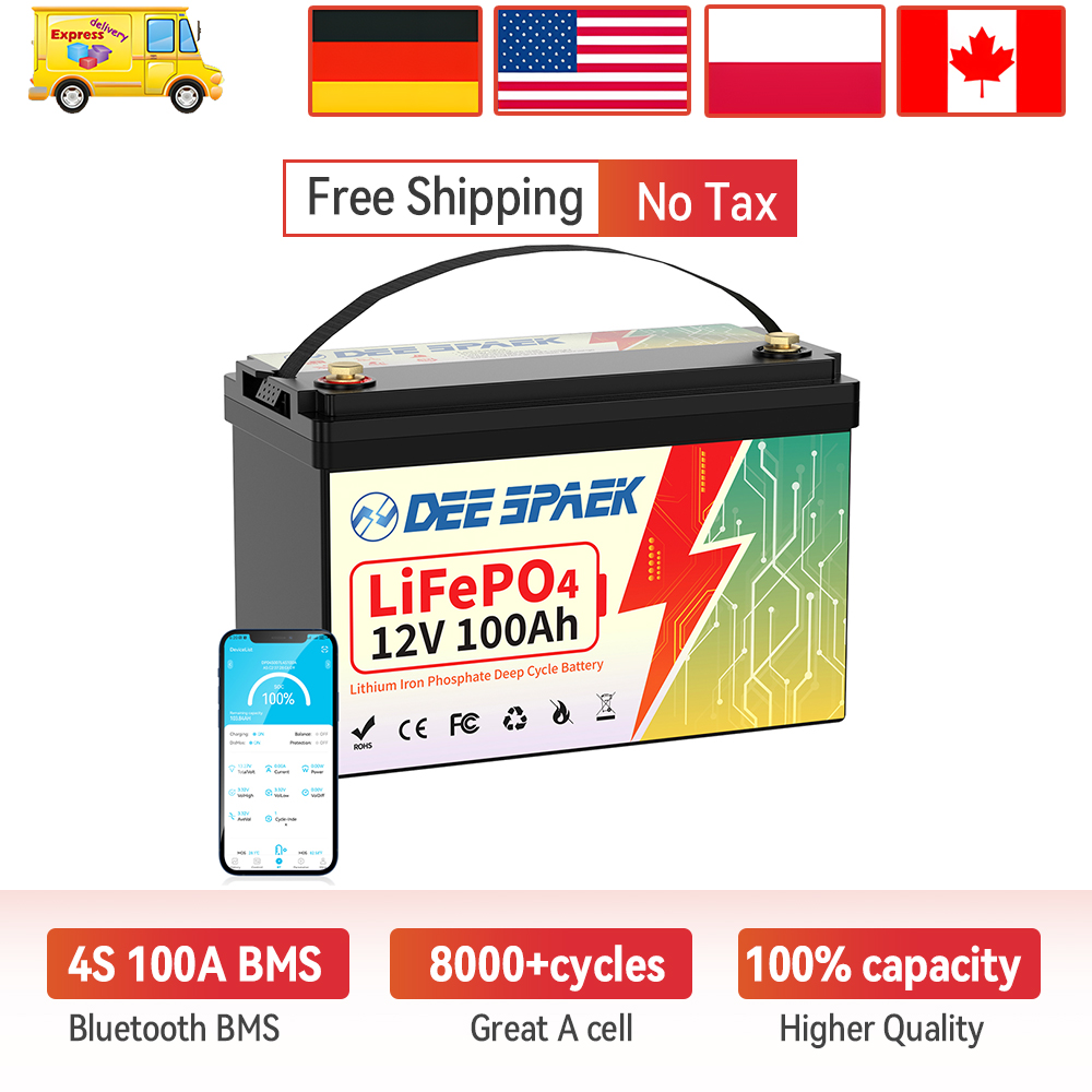 Lifepo4 12V 100Ah Bms Bluetooth - Bateria Lifepo4 DEEPSPAEK 12V 100Ah com