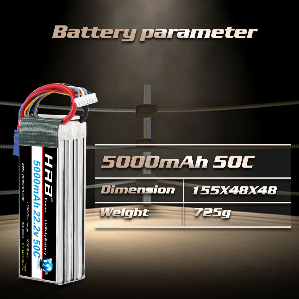 6S Lipo Battery 22.2V 5000Mah - Bateria lipo hrb 6s 22.2v 5000mah