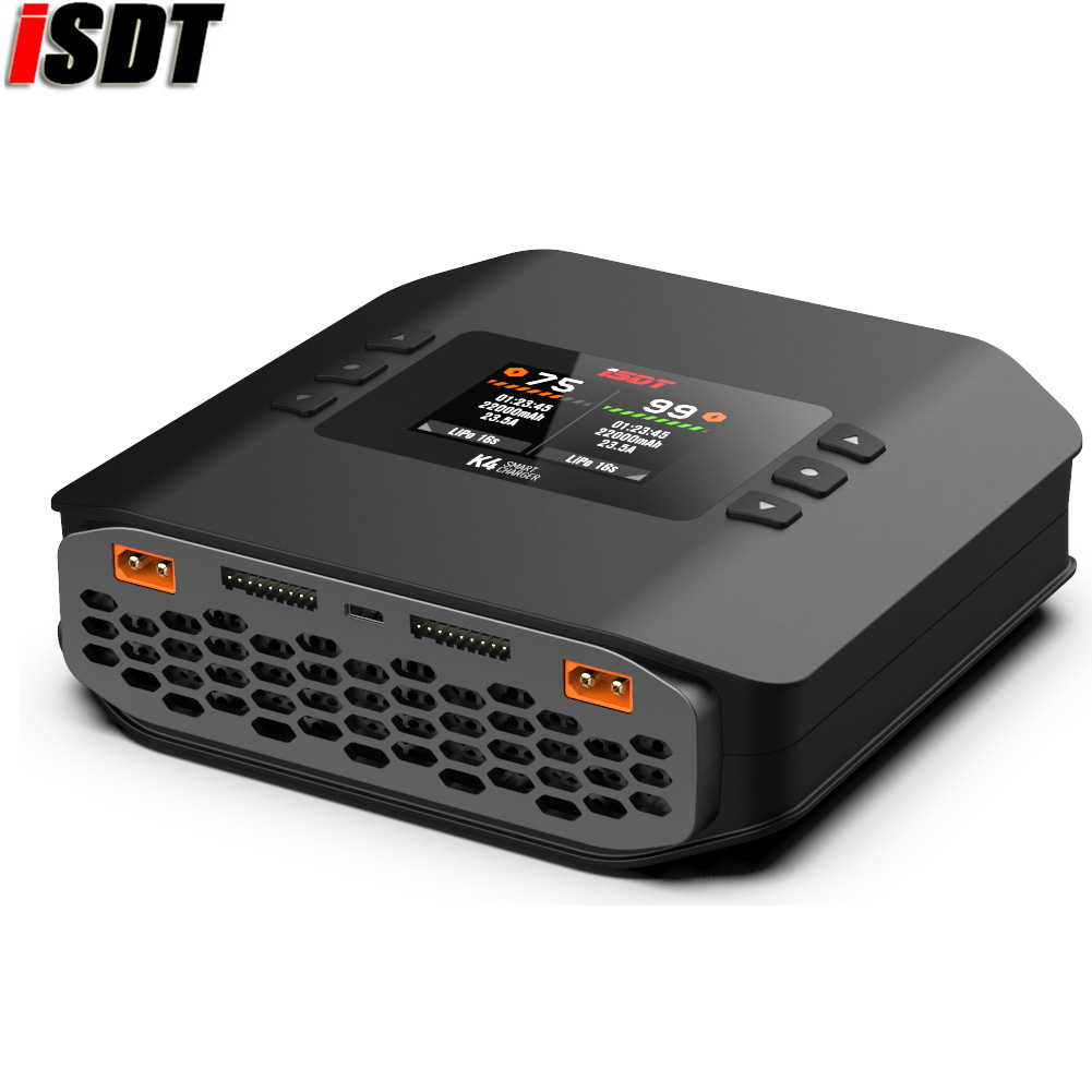 Isdt K4 Dual Lipo Charger - Carregador Inteligente de Bateria de Lítio