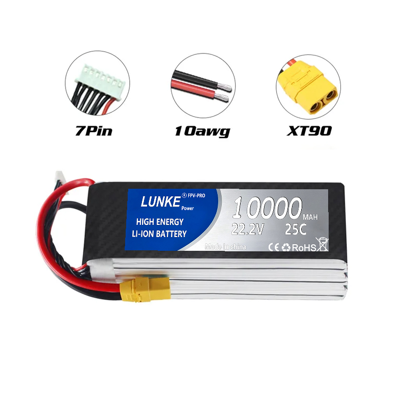 Bateria Lipo 2S 3S 4S 5S 6S 12 - 6S Lipo Battery 22.2V 5000Mah avaliação e preço