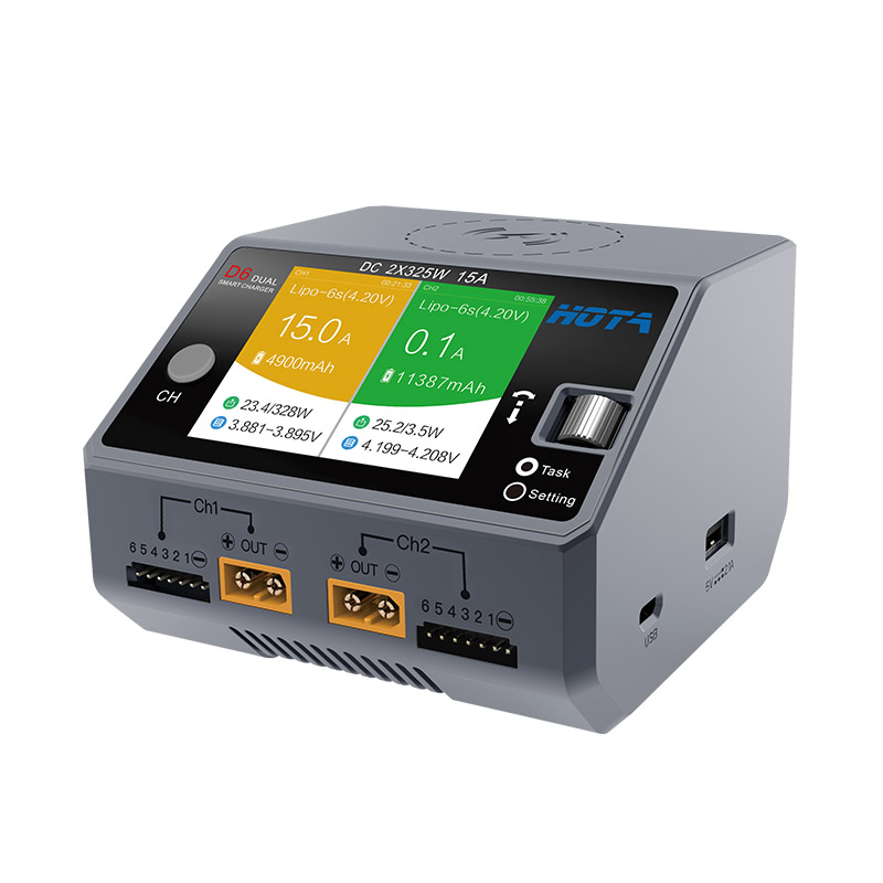 HOTA-Carregador de dupla canal - Hota D6 Pro Dual Lipo Charger avaliação e preço
