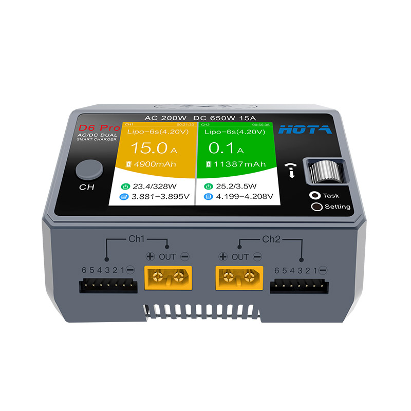 HOTA-Carregador de dupla canal - Hota D6 Pro Dual Lipo Charger avaliação e preço