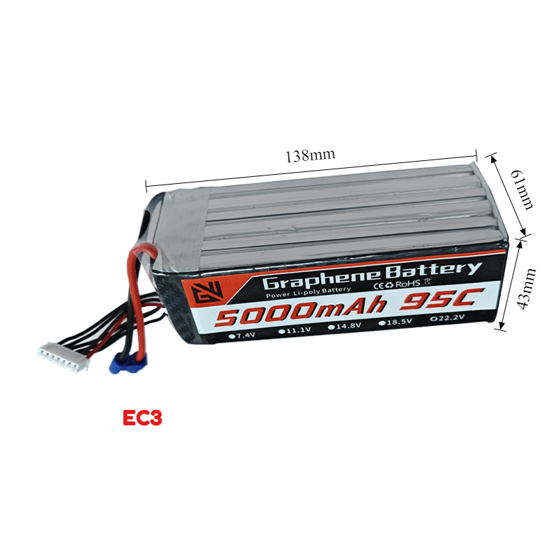 Bateria LiPo 95C de Alta Capac - 6S Lipo Battery 22.2V 5000Mah avaliação e preço
