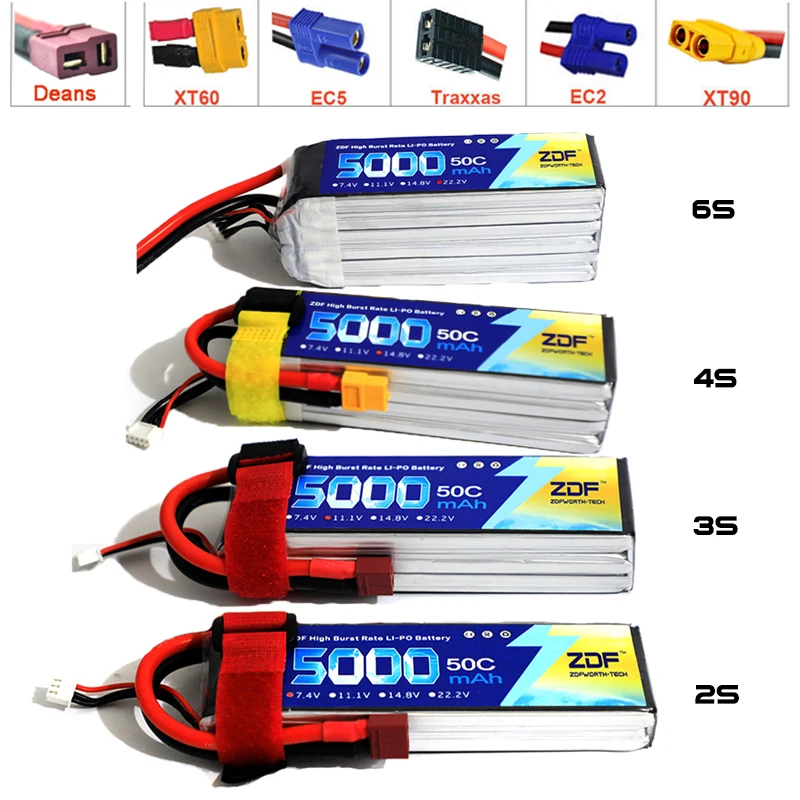Zdf fpv 450 500 7.4v 11.1v 14. - 6S Lipo Battery 22.2V 5000Mah avaliação e preço