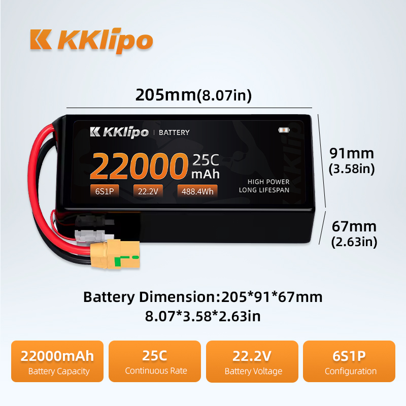Fabricação de produção de alta - Tattu 6S 22000Mah Lipo Battery avaliação e preço