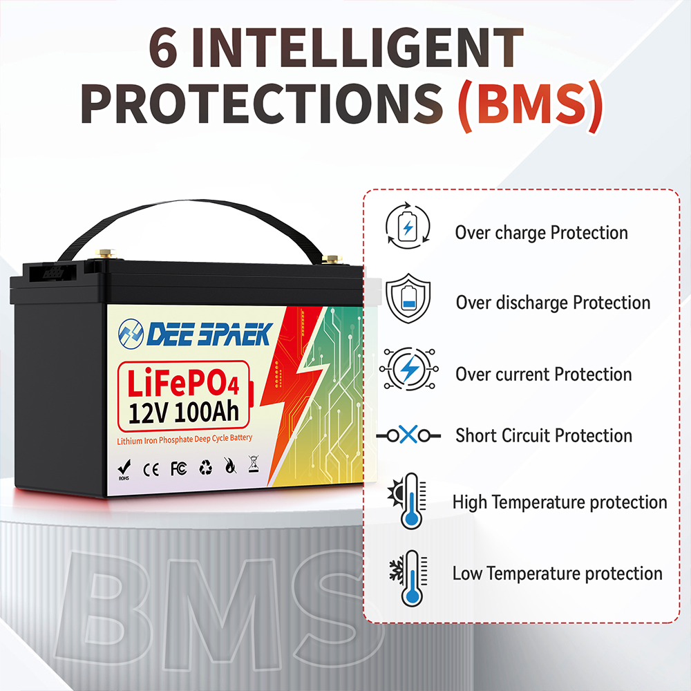 Bateria Lifepo4 DEEPSPAEK 12V  - Lifepo4 12V 100Ah Bms Bluetooth avaliação e preço