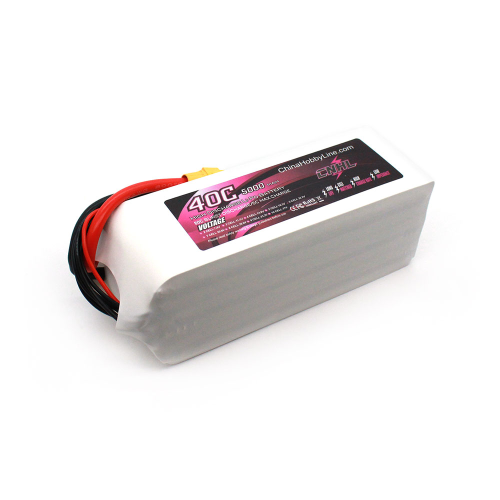 Bateria CNHL-Lipo com XT90 Plu - 6S Lipo Battery 22.2V 5000Mah avaliação e preço