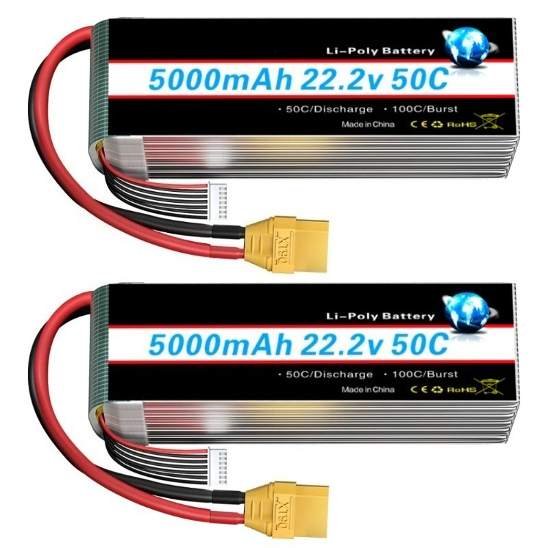 Novo 5000/6000mah 22.2v bateri - 6S Lipo Battery 22.2V 5000Mah avaliação e preço