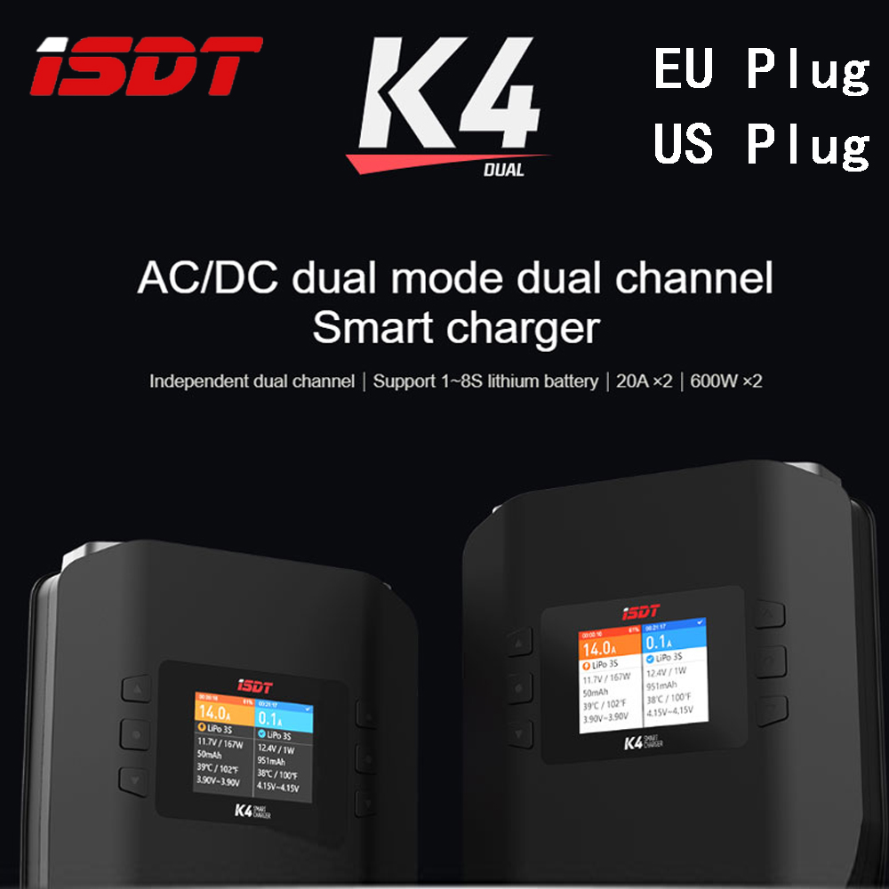 Isdt k4 1 ~ 8s carregador inte - Isdt K4 Dual Lipo Charger avaliação e preço