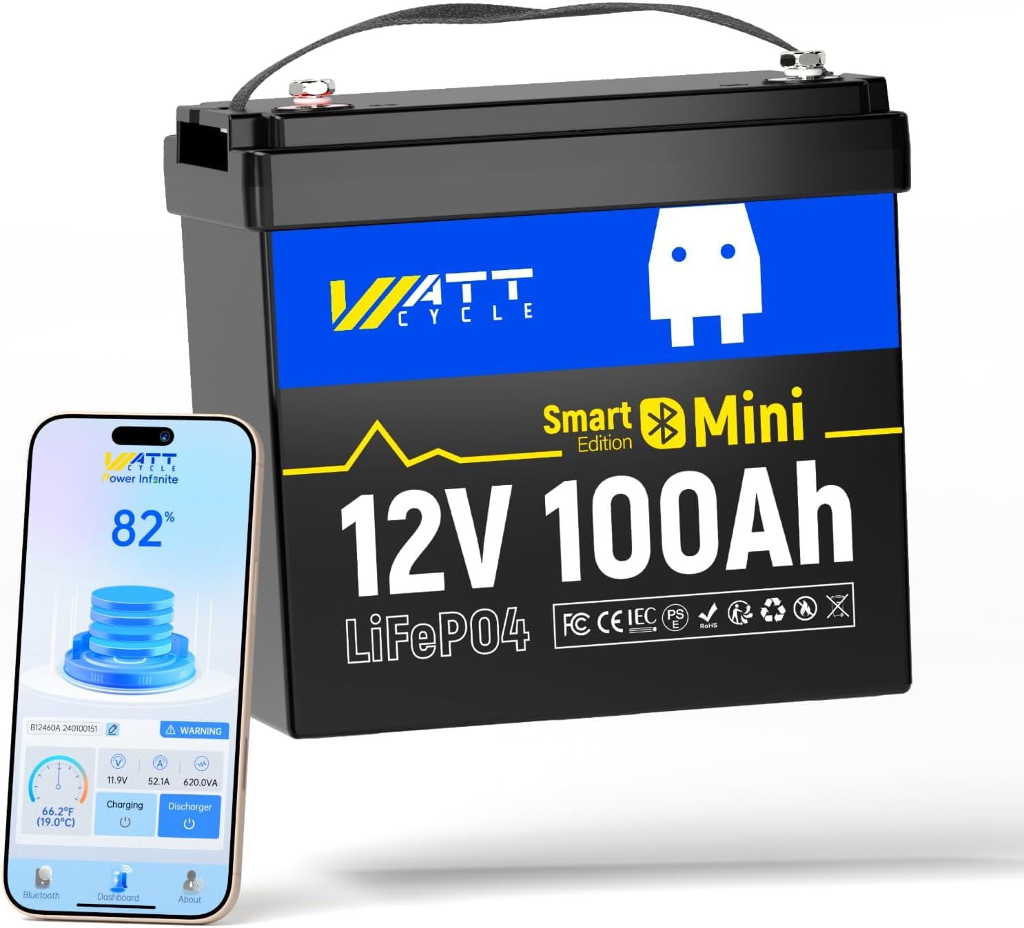 Bateria Mini LiFePO4 12V 100Ah - Lifepo4 12V 100Ah Bms Bluetooth avaliação e preço