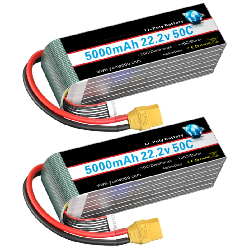 2 Baterias Lipo HRB 22.2v 5000 - 6S Lipo Battery 22.2V 5000Mah avaliação e preço