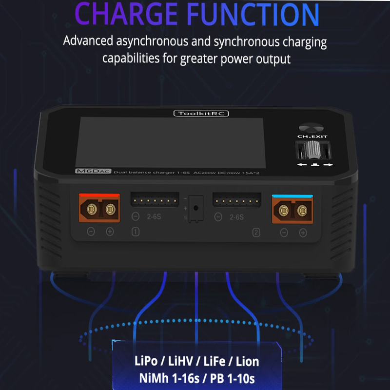 Carregador/Descarregador de Ba - Toolkitrc M6Dac Smart Charger avaliação e preço