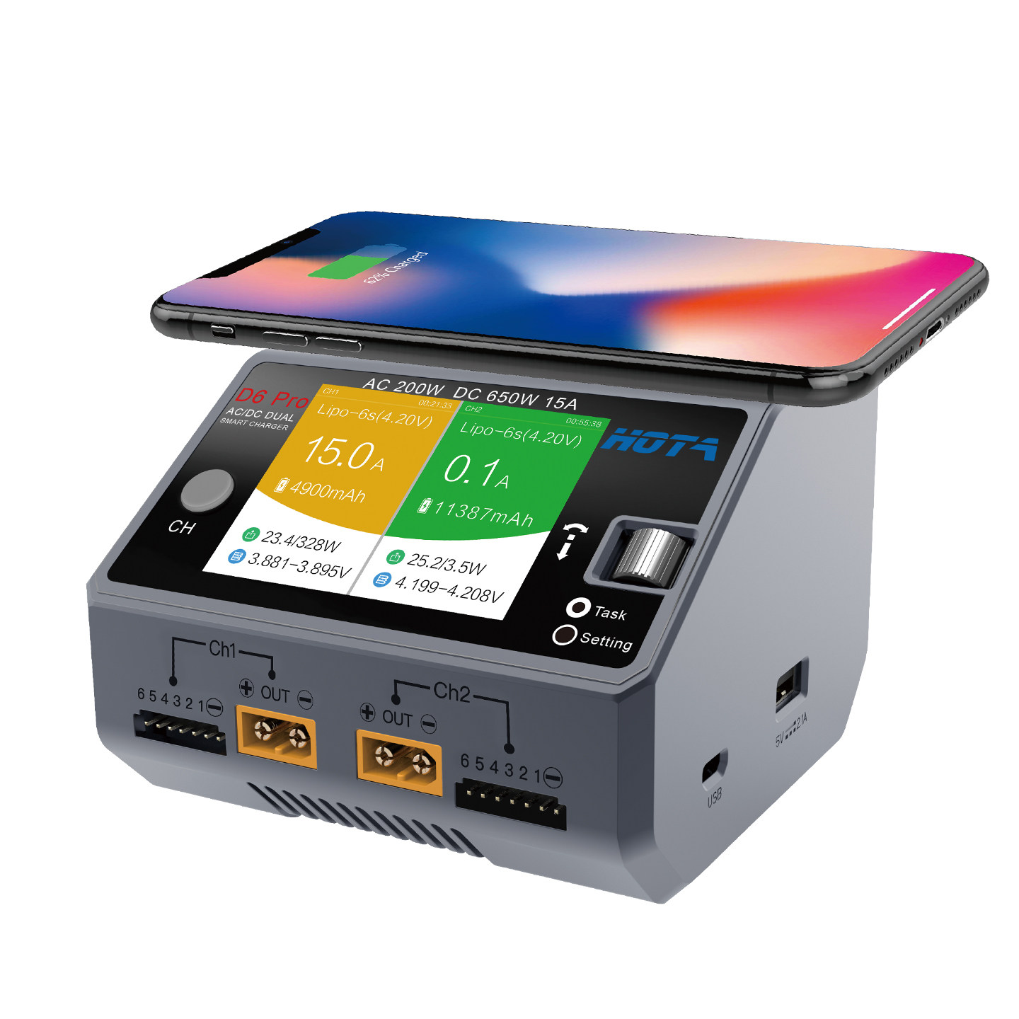 Carregador Inteligente de Bala - Hota D6 Pro Dual Lipo Charger avaliação e preço