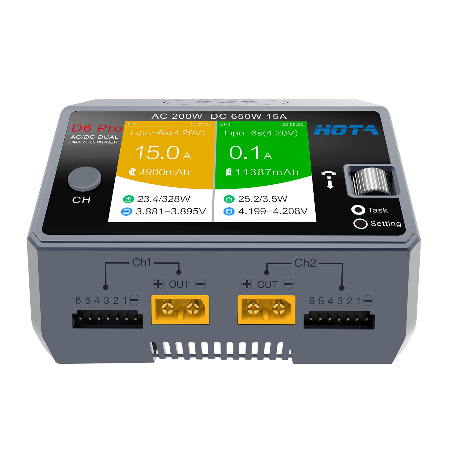 Carregador Inteligente de Bala - Hota D6 Pro Dual Lipo Charger avaliação e preço
